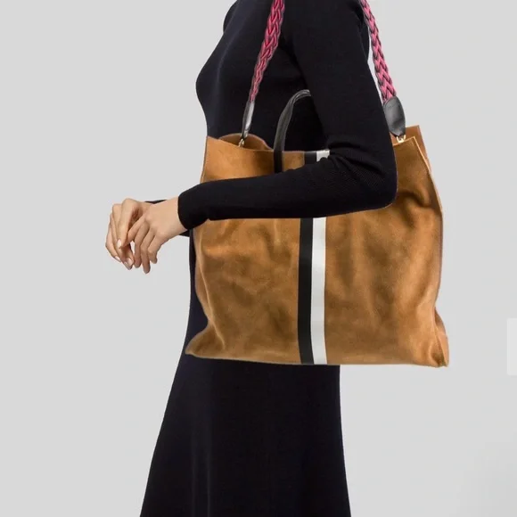 Clare V Brown Suede Shoulder Bag Strap - Picture 3 of 6